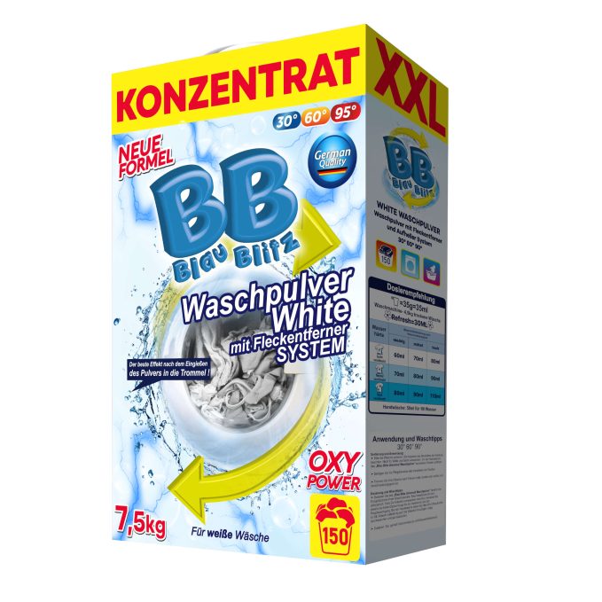 Blau Blitz Proszek 7.5 kg White (150 prań)