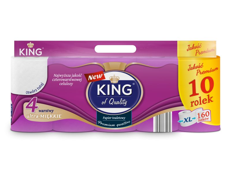 Papier toaletowy King of Quality 10R PREMIUM QUATRO 4W 160 list