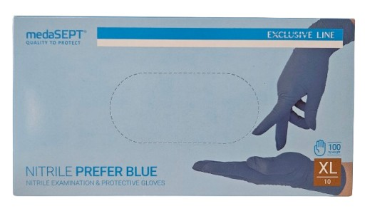 medaSEPT NITRILE PREFER BLUE rozmiar XL 100sztuk