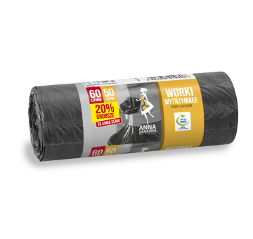 Anna Zaradna worki na śmieci wytrzymałe 60L 50SZT